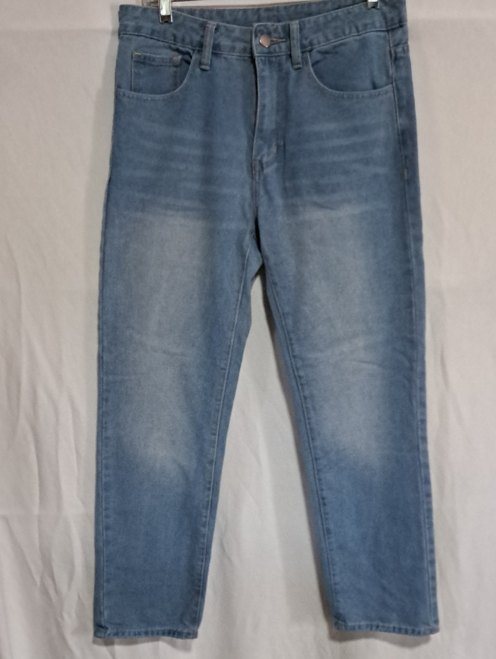 Light Blue Denim Jeans - Casual Straight Fit